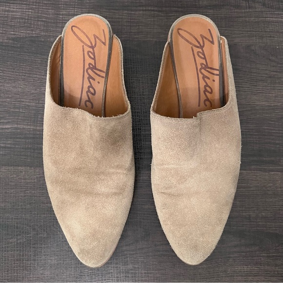 Zodiac tan leather slip on mules with heel western boho size 9.5 - Picture 6 of 14